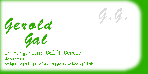 gerold gal business card